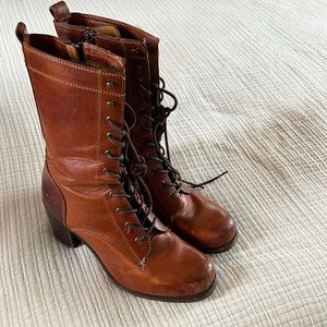 Frye Lace Up Boots (worn)